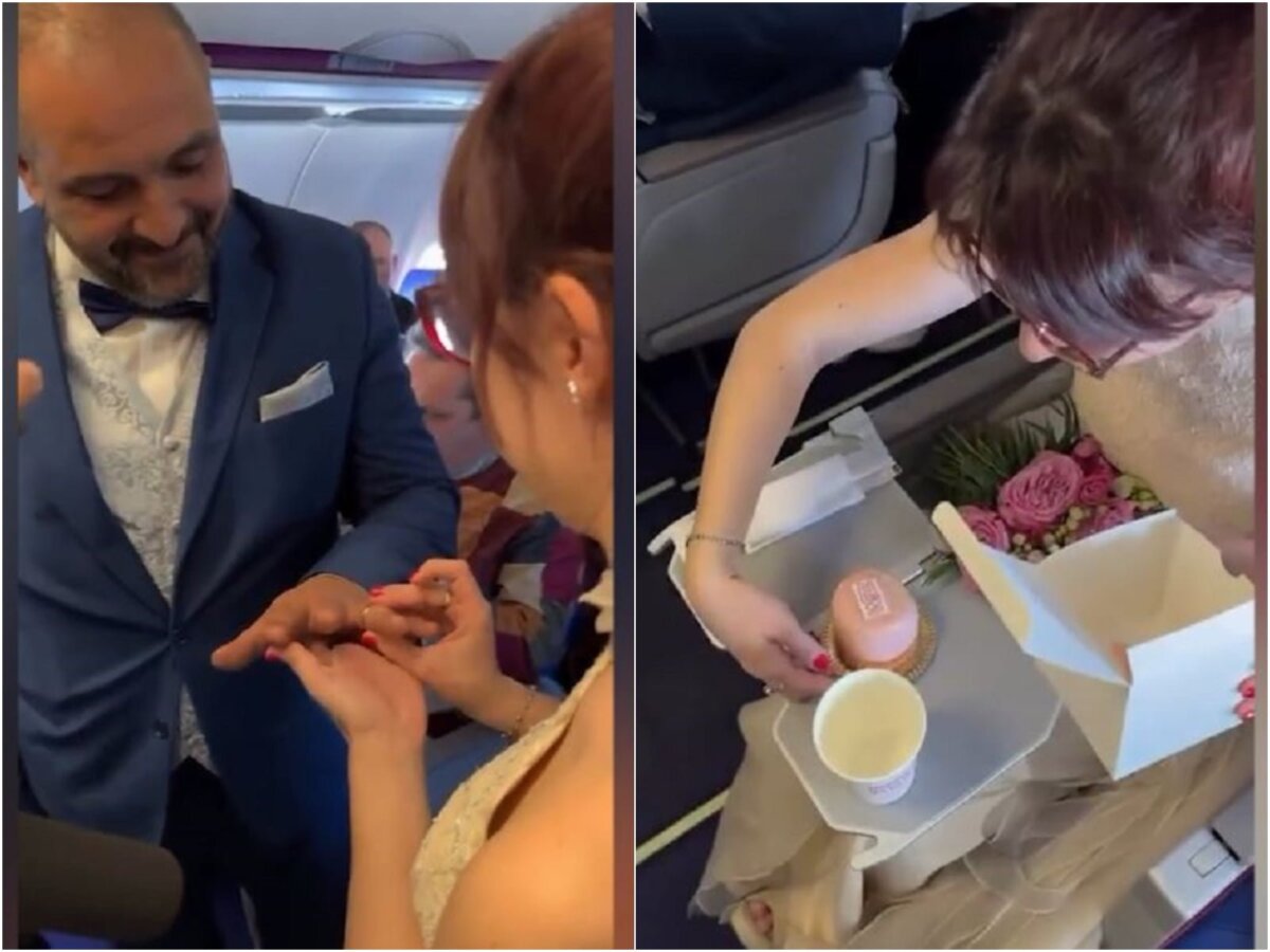 Nuntă inedită pe un zbor Wizz Air