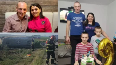O familie din Volovăț, spulberată în cumplitul accident de pe E85. Anca, Costel și cei doi copii ai lor și-au pierdut viața