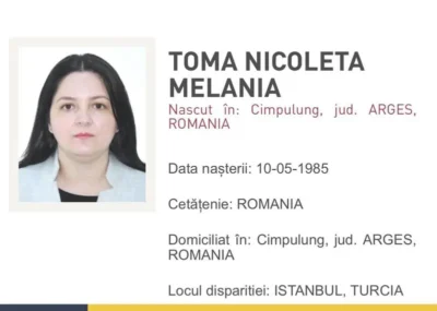 Dispariție misterioasă în Turcia. Românca Nicoleta Toma căutată cu disperare de familie și autorități