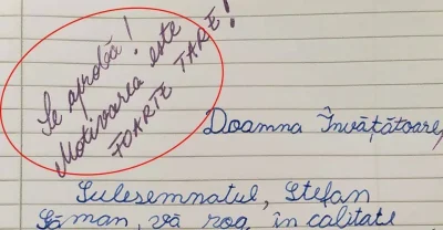 Cerere de-a dreptul impresionantă a unui elev către învăţătoarea sa. Imaginea a ajuns virală