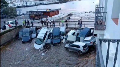 Dezastru în Cadaqués! Inundațiile au măturat străzile și au lăsat în urmă un haos