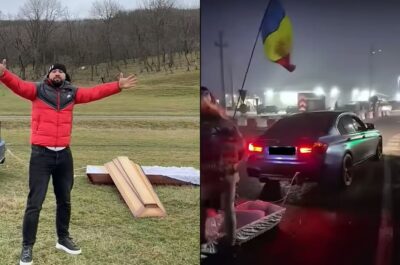 Drifturi periculoase și sicrie trase de mașini. Cum a șocat un șofer din Iași România la început de an
