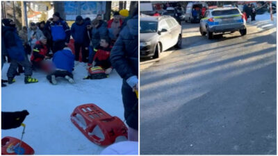Adolescent în stare gravă după un accident șocant pe pârtia Clăbucet din Predeal. Vinovații au fugit de la locul faptei