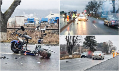 Tragedie pe DN 73: Mopedist lovit mortal de un autoturism!