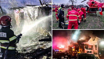 Incendiu devastator în Dolj: Un bărbat a suferit un stop cardio-respirator în timpul tragediei