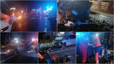 Accident rutier grav în comuna Lunca Corbului: două autoturisme implicate în coliziune