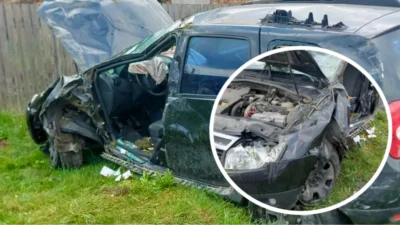 Accident devastator în Argeș! O femeie, prinsă între fiarele mașinii!