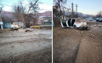 Accident rutier pe DJ 102! Un șofer de 61 de ani s-a rănit după ce a adormit la volan