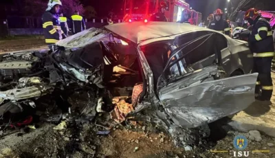 Accident rutier grav în Dâmbovița! Coliziune între două autoturisme, un rănit transportat la spital