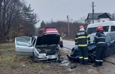 Accident rutier în comuna Poiana Lacului. Două vehicule implicate și intervenție rapidă a autorităților