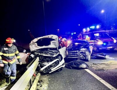 Accident rutier pe A1, km 94! Două autoturisme implicate între Pitești și București