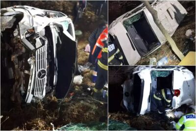 Acum! Accident grav pe Dealu Negru! Impact violent între o mașină și o dubă!