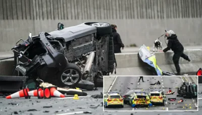 Urmărire ca în filme pe autostrada A1 din Anglia! Accident rutier devastator soldat cu rănirea a șapte ofițeri de poliție