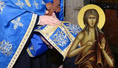 Duminica Sfintei Maria Egipteanca, a cincea din Post. Prin Sfânta Maria Egipteanca ni se arată importanța spovedaniei. Rugăciunea celui căzut în păcat