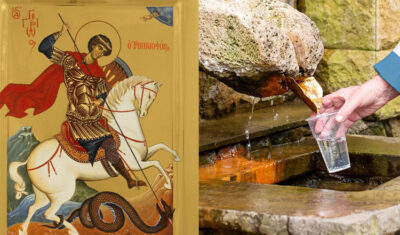 Izvorul Sfântului Gheorghe din Athos: agheazmă vindecătoare cu icoană făcătoare de minuni, adusă miraculos din Constantinopol