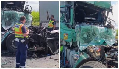 Tragedie pe autostrada M5! Trei camioane s-au ciocnit, doi români au murit în urma impactului cumplit!