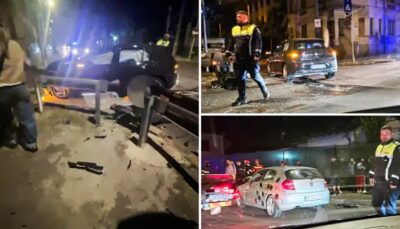 Două mașini distruse în Pitești! Șoferiță de 18 ani a provocat un accident violent!