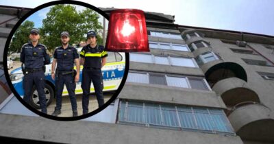 Tânără de 18 ani salvată în ultimul moment de polițiști după ce a amenințat că se aruncă de la balcon!