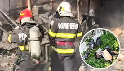 Trei case mistuite! Zeci de butelii scoase din flăcări! Pericol imens de explozie!