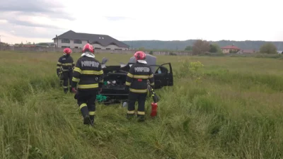Accident grav în Mărăcineni! Trei persoane rănite într-un accident rutier grav!