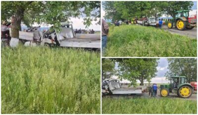Tragedie! Trei morți după ce două autoutilitare s-au ciocnit frontal!