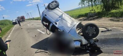 Accident mortal în Botoșani! Matizul a zburat 30 de metri după o manevră greșită!