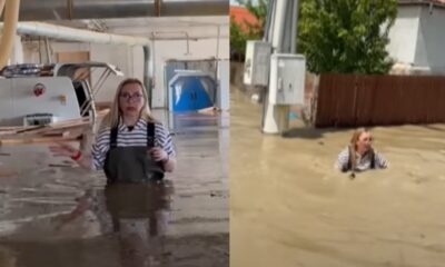 Incident șocant în Covasna! Jurnalista România TV a dispărut sub ape în timpul unei transmisiuni live!