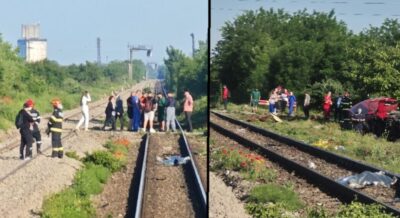 Tragedie la trecerea la nivel cu calea ferată între Găești și Mătăsaru! Un mort și doi răniți după impactul cu trenul!