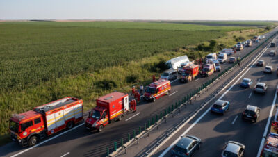 Drama pe DN 22! Autocar cu 54 de ucraineni s-a răsturnat, șoferul prins pozitiv la amfetamină!
