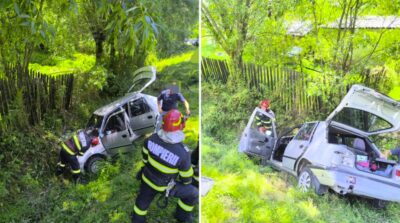 Accident grav în Argeș! Două persoane transportate de urgență la spital după coliziune între două mașini!