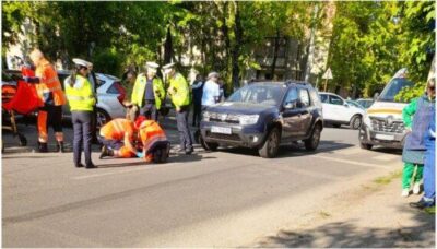 Copil de 7 ani lovit de mașină în Nucet; șoferul a fugit de la locul accidentului