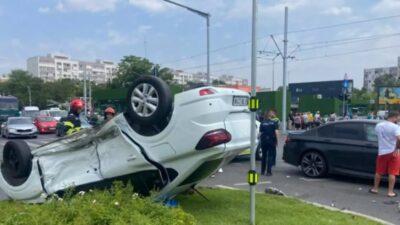 Accident grav în Sector 6! Coliziune violentă între două autoturisme la Moghioroș
