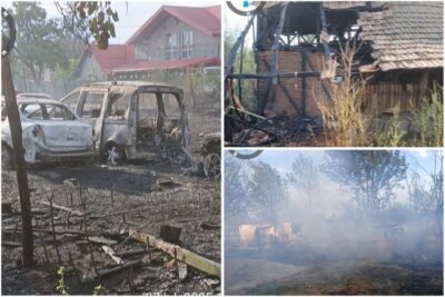 Incendiu devastator în Argeș: 15 gospodării și 4 mașini distruse de flăcări