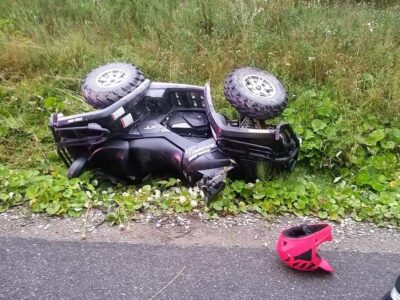 Accident grav cu ATV în Bistrița-Năsăud! Doi tineri fără permis și beți au fost răniți