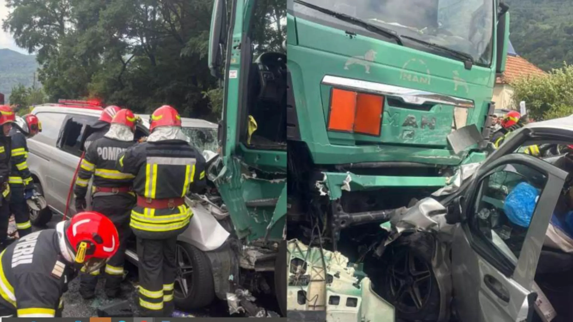 Turist mort dupa ce duba in care se afla s a ciocnit cu un TIR