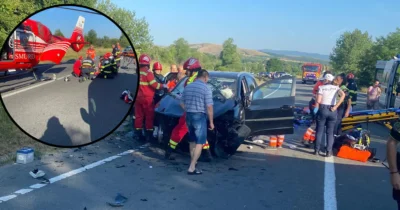 Tragedie pe DN 66! Trei persoane rănite, unul transportat cu elicopterul SMURD! Ce spun polițiștii despre accident