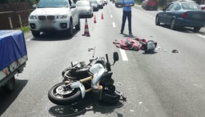 Accident grav DN15: Motociclist rănit în coliziune cu autobuz lângă Tarcău