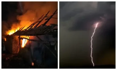 Incendiu devastator la anexă în Viile Satu Mare: trăsnetul, cauza probabilă
