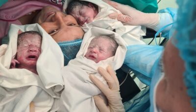 Naștere rară în România! Tripleți veniți pe lume la doar 33 de săptămâni – povestea emoționantă a unei mame curajoase