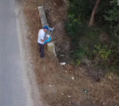Bărbat filmat în timp ce abandonează și maltratează cu sălbăticie trei cățeluși într-un șanț – autoritățile, somate să acționeze imediat!