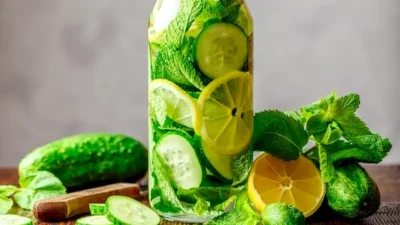 Apa detox cu ghimbir, castravete și lămâie: beneficii, rețetă și contraindicații esențiale