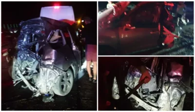 ȘOCANT! O mașină a fost SPULBERATĂ de un TIR pe DEx Pitești – Craiova – Imagini care te vor îngrozi!