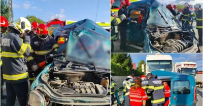 HORROR pe șosea în Suceava! Impact violent la Horodnic de Jos — 1 MORT, 2 RĂNIȚI și un șofer prins între fiare!