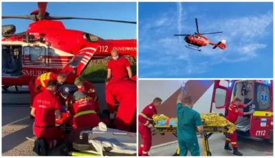 ȘOCANT! Tânăr de 19 ani cade de pe stâlp și e dus de urgență cu elicopterul SMURD – DETALII ÎNFRICOȘĂTOARE!