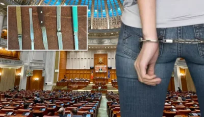 ȘOC TOTAL în Parlament! O colaboratoare AUR prinsă cu 6 CUȚITE ascunse la filtrul de securitate – Ce voia să facă în FORUMUL Economic!