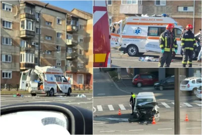 Horror pe drumurile din Caraș-Severin: Ambulanță spulberată în plină misiune – Ce s-a întâmplat cu pacienții la dializă?