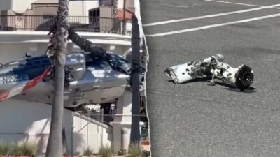 VIDEO ȘOCANT. Un elicopter s-a prăbușit la câțiva metri de sute de oameni. Martorii, îngroziți: „Am auzit un zgomot puternic… apoi s-a prăbușit”