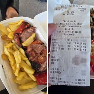ȘOC la „Carul cu Mici” din Iași! Un ieșean a plătit 170 de lei pentru o porție de carne și a rămas fără cuvinte!
