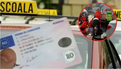 A picat examenul auto cu brio! Și-a strivit instructorul între două mașini, sub ochii polițistului