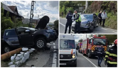 Accident terifiant la poarta mănăstirii! Trei oameni, la un pas de moarte! Ce a putut să facă un șofer este incredibil